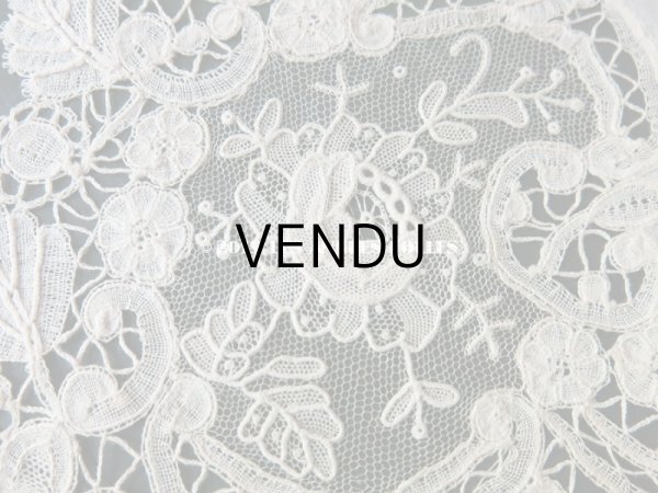 画像7: アンティーク ポワンドローズ & デュシェス 結婚式のハンカチ  【ポワン・ド・ローズ】　【ポワン・ド・ガーズ】 (7)