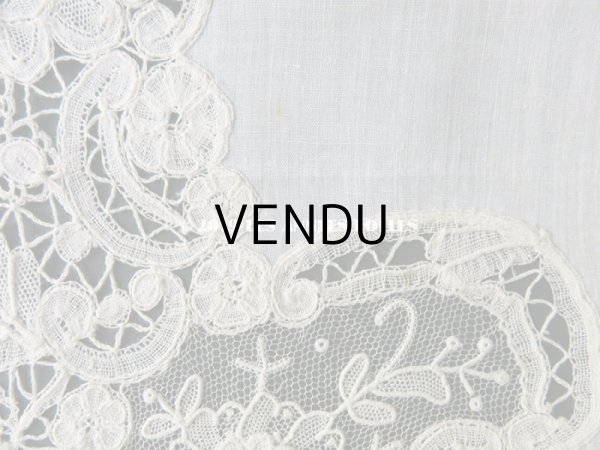 画像10: アンティーク ポワンドローズ & デュシェス 結婚式のハンカチ  【ポワン・ド・ローズ】　【ポワン・ド・ガーズ】 (10)