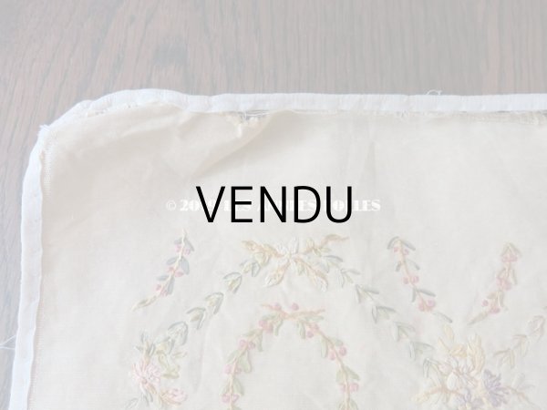 画像7: 【9周年セール対象外】 アンティーク リボン刺繍のパネル　ファブリック  (7)
