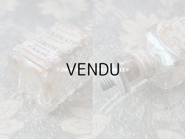 画像4: 【9周年セール対象外】 アンティーク 王冠の栓 パフュームボトル EXTRAIT CONCENTRE - G.LEMOINE PARIS - (4)