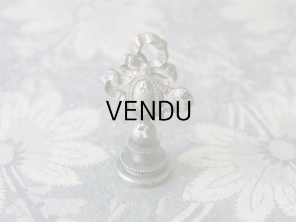 画像19: アンティーク レタリングセット リボンが結ばれたメダイヨン ペン軸 & ブックマーク・レターオープナー & シーリングスタンプ (19)