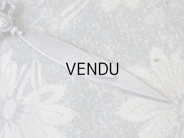 画像12: アンティーク レタリングセット リボンが結ばれたメダイヨン ペン軸 & ブックマーク・レターオープナー & シーリングスタンプ (12)