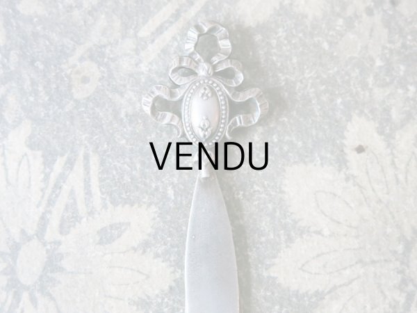 画像15: アンティーク レタリングセット リボンが結ばれたメダイヨン ペン軸 & ブックマーク・レターオープナー & シーリングスタンプ (15)