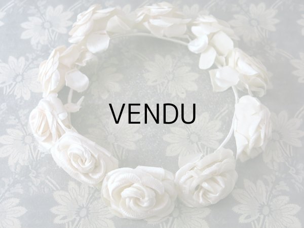 画像3: 1920年代 アンティーク 薔薇のヘッドリース ティアラ (3)