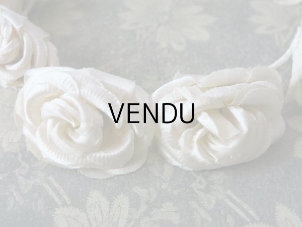 画像7: 1920年代 アンティーク 薔薇のヘッドリース ティアラ (7)