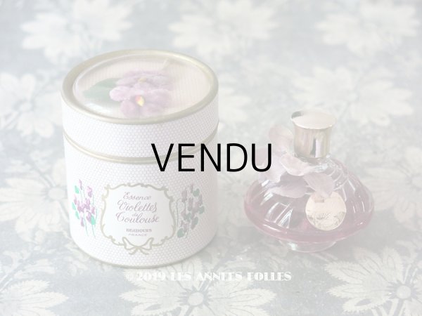 画像1: アンティーク 菫の小さなパフュームボックス＆ボトル  ESSENCE VIOLETTES DE TOULOUSE - BERDOUES FRANCE - (1)