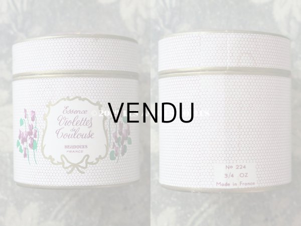 画像4: アンティーク 菫の小さなパフュームボックス＆ボトル  ESSENCE VIOLETTES DE TOULOUSE - BERDOUES FRANCE - (4)