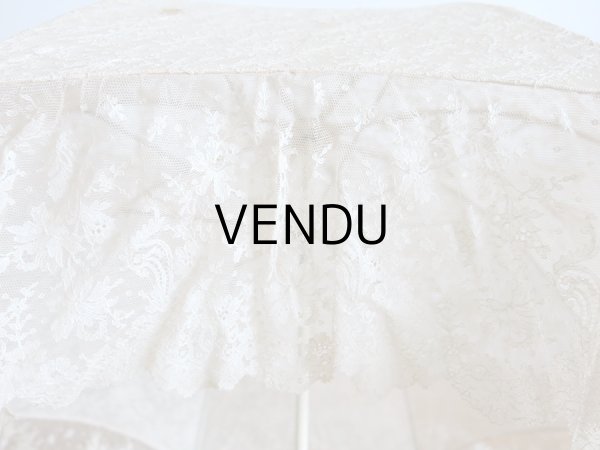 画像13: 1900年代 アンティーク  レースの日傘＆ファン オリジナルボックス入り　 (13)