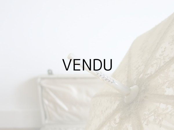 画像7: 1900年代 アンティーク  レースの日傘＆ファン オリジナルボックス入り　 (7)