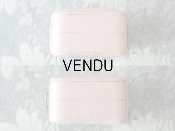 画像5: アンティーク ジュエリーボックス シルクサテン パウダーピンク ゴールドの金具 (5)