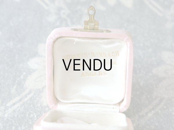 画像7: アンティーク ジュエリーボックス シルクサテン パウダーピンク ゴールドの金具 (7)