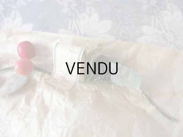 画像6: 1900年代 アンティーク 吹き硝子製 フルーツのガーランド　ブラックベリー＆ラズベリー＆チェリー (6)