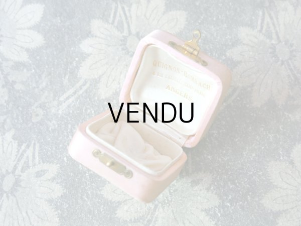 画像6: アンティーク ジュエリーボックス シルクサテン パウダーピンク ゴールドの金具 (6)