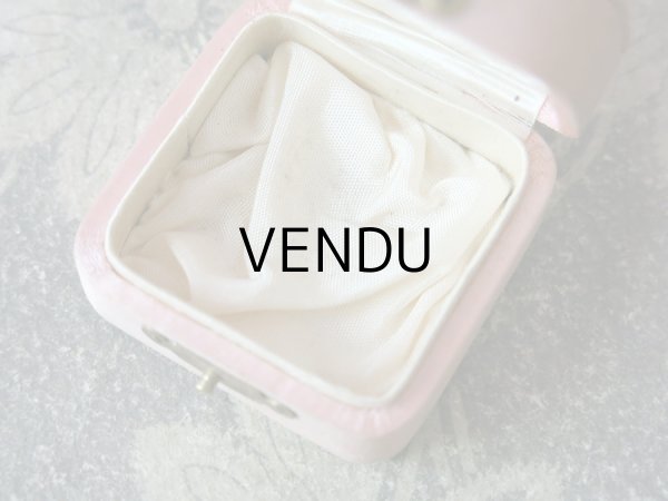 画像8: アンティーク ジュエリーボックス シルクサテン パウダーピンク ゴールドの金具 (8)