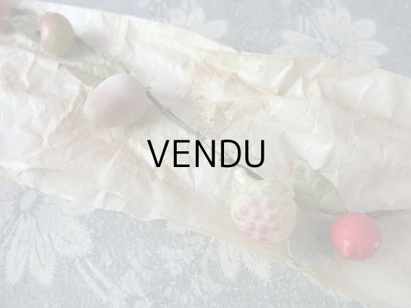 画像4: 1900年代 アンティーク 吹き硝子製 フルーツのガーランド　ブラックベリー＆ラズベリー＆チェリー (4)