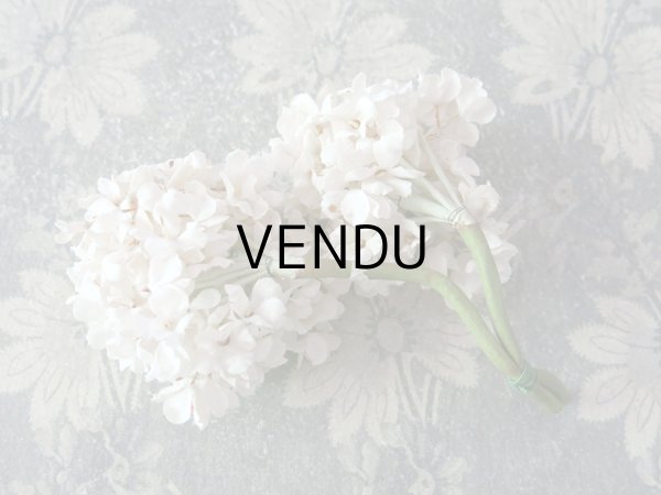 画像4: アンティーク 白い花のコサージュ 布花  (4)