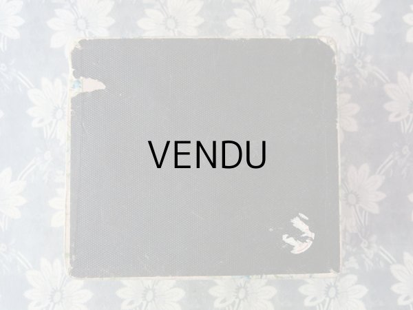 画像9: 1900年代 アンティーク ピンクのリボン & 青い薔薇  カルトナージュボックス (9)