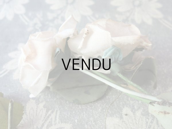 画像10: アンティーク 淡いピンクの薔薇のリース (10)