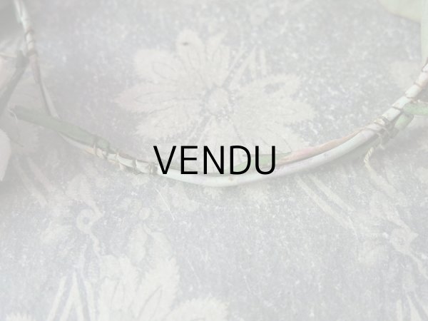 画像11: アンティーク 淡いピンクの薔薇のリース (11)