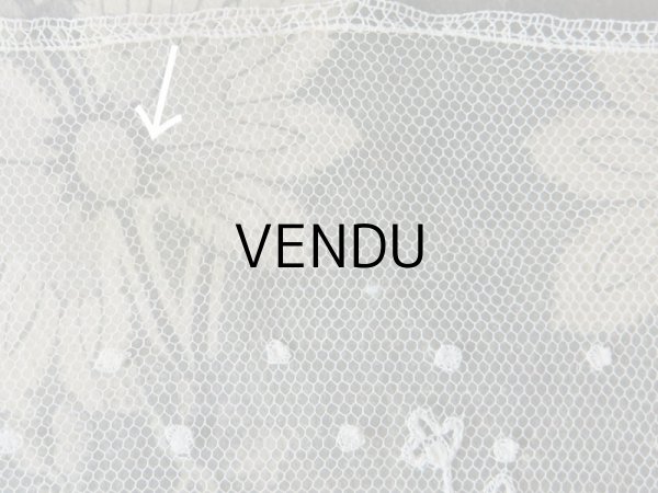 画像8: 19世紀末 アンティーク アプリケーション ブリュッセルレース ポワン・ド・ガーズ＆ボビンレース 【ポワン・ド・ガーズ】 130cm (8)