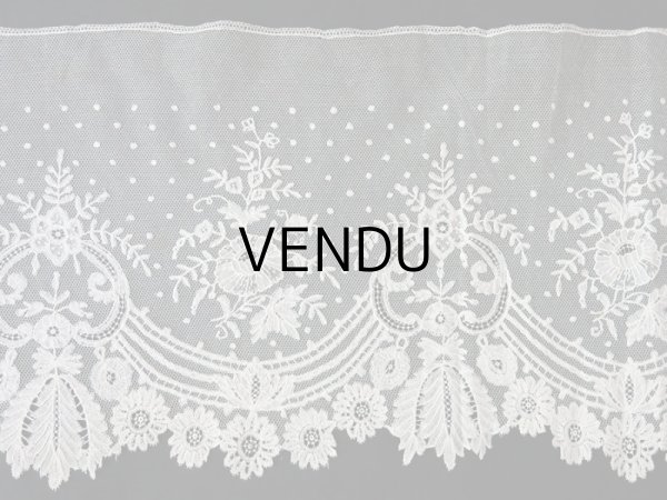 画像5: 19世紀末 アンティーク アプリケーション ブリュッセルレース ポワン・ド・ガーズ＆ボビンレース 【ポワン・ド・ガーズ】 130cm (5)