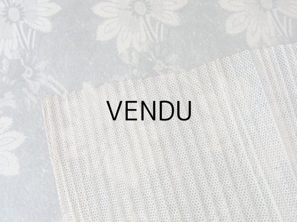 画像5: 1900年代 アンティーク プリーツ加工 チュールレース ドット柄  (5)