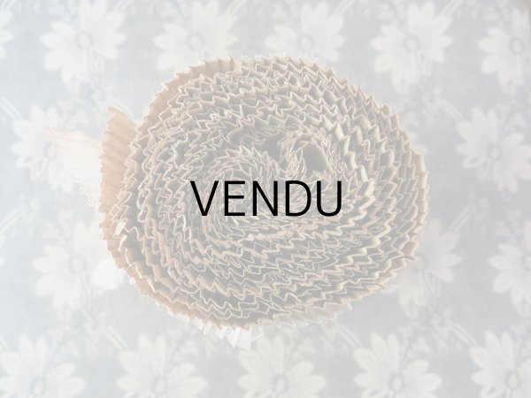 画像8: 1900年代 アンティーク プリーツ加工 チュールレース ドット柄  (8)