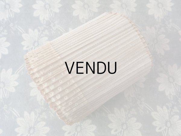 画像7: 1900年代 アンティーク プリーツ加工 チュールレース ドット柄  (7)