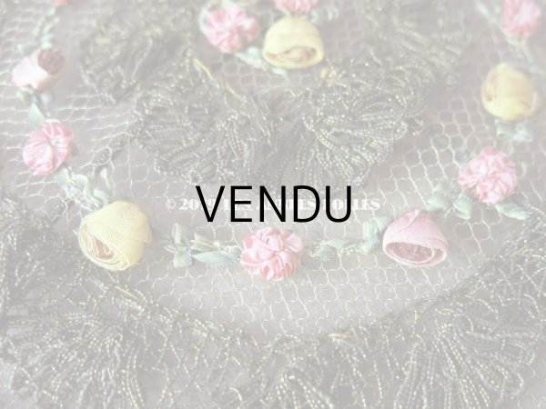 画像6: アンティーク  シルク製 ロココトリムのパネル ロココリボン (6)