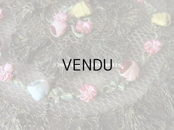 画像5: アンティーク  シルク製 ロココトリムのパネル ロココリボン (5)