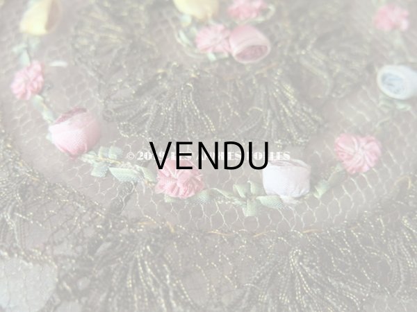 画像4: アンティーク  シルク製 ロココトリムのパネル ロココリボン (4)