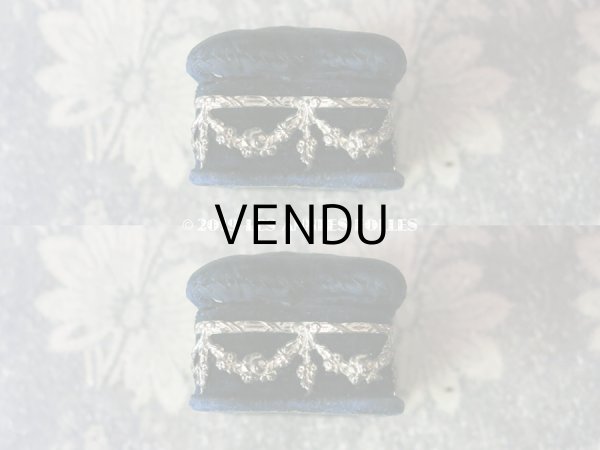画像6: 1900年代 アンティーク ピンクッション付 ニードルケース 薔薇のガーランド 小さな裁縫箱 - AU PRINTEMPS - (6)