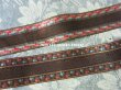 画像4: 未使用 19世紀 アンティーク シルク製 ジャガード織リボン ブラウン 98cm (4)