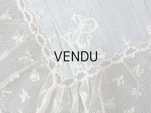 画像5: アンティーク アランソンレースの結婚式のハンカチ  【ポワン・ダランソン（アランソン）】　【POINT D'ALENCON】 (5)