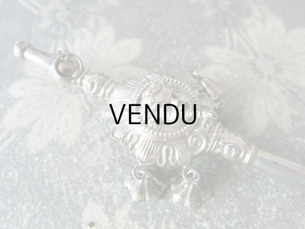 画像5: 19世紀 ナポレオン3世時代 アンティーク ラトル 天使 シルバー製 (5)