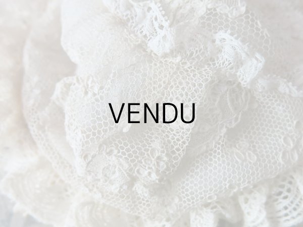 画像16: アンティーク ドール用 アランソンレースのボネ 【ポワン・ダランソン（アランソン）】　【POINT D'ALENCON】 (16)