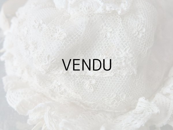 画像15: アンティーク ドール用 アランソンレースのボネ 【ポワン・ダランソン（アランソン）】　【POINT D'ALENCON】 (15)