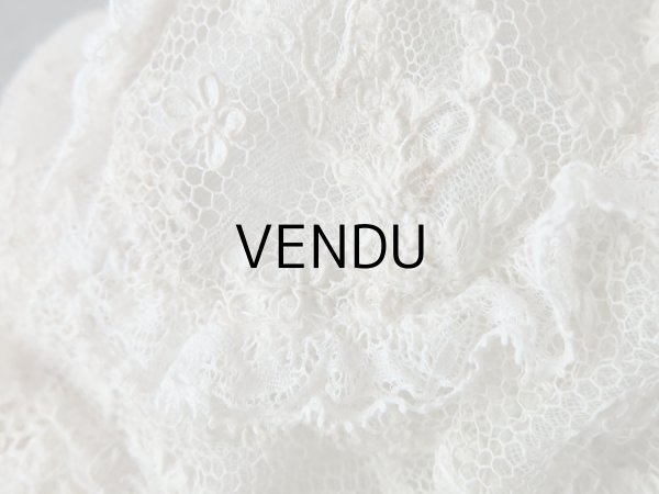 画像14: アンティーク ドール用 アランソンレースのボネ 【ポワン・ダランソン（アランソン）】　【POINT D'ALENCON】 (14)