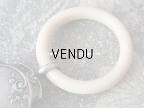 画像5: アンティーク シルバー製 ラトル 薔薇のロカイユ装飾 (5)