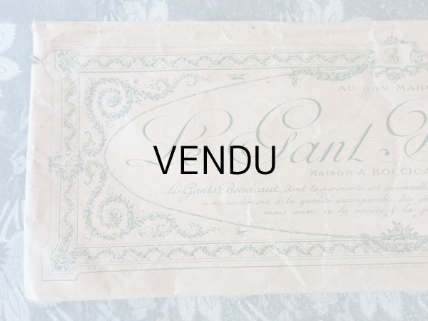 画像4: アンティーク ボンマルシェ グローブの紙袋 薔薇のガーランド LE GANT BOUCICAUT - AU BON MARCHE PARIS - (4)