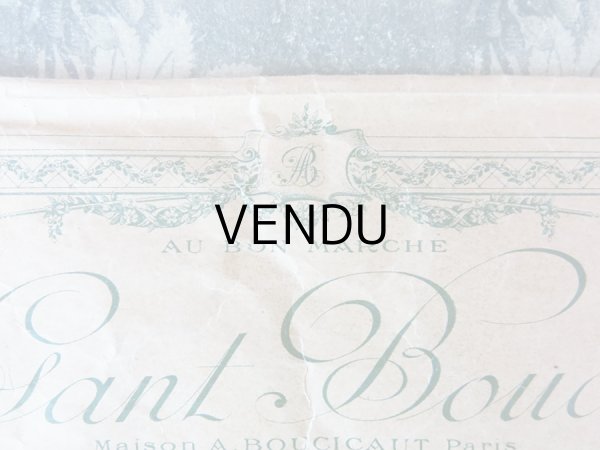 画像3: アンティーク ボンマルシェ グローブの紙袋 薔薇のガーランド LE GANT BOUCICAUT - AU BON MARCHE PARIS - (3)