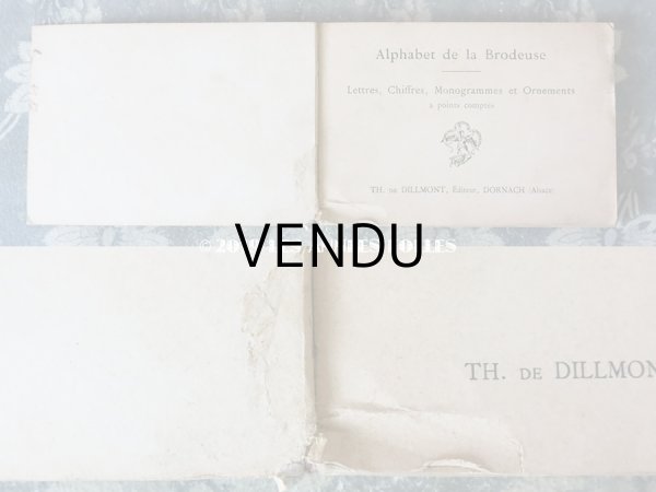 画像4: 19世紀末 アンティーク DMC 刺繍図案帳 ALPHABET DE LA BRODEUSE  ファーストエディション (4)