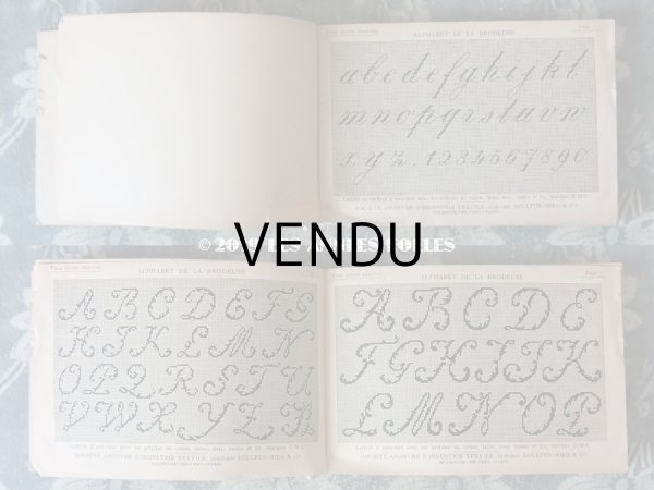 画像5: 19世紀末 アンティーク DMC 刺繍図案帳 ALPHABET DE LA BRODEUSE  ファーストエディション (5)