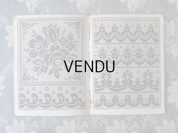 画像7: アンティーク 図案帳 クロシェ＆タペストリー＆フィレレース RECUEIL DE DESSINS POUR CROCHET,TAPISSERIE,FILET N3 - EUG.HAGNAUER ET SIMART - (7)