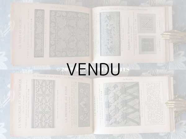 画像10: 19世紀末 アンティーク DMC 刺繍図案帳 ALPHABET DE LA BRODEUSE  ファーストエディション (10)