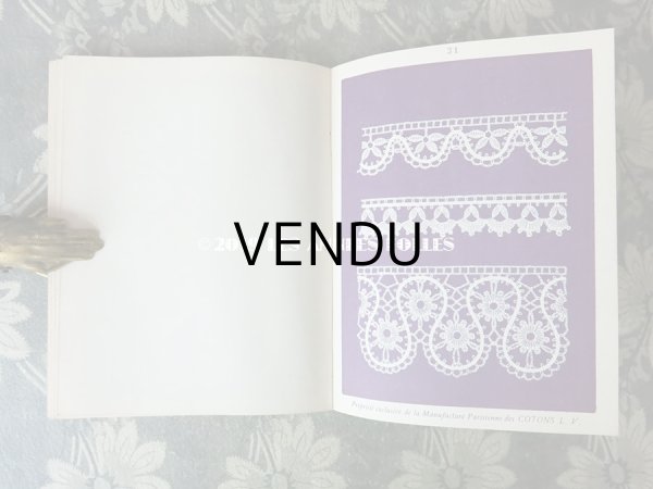 画像8: アンティーク  クロシェレース & タティングレースの図案帳 CROCHET ET FRIVOLITE SerieA - COTONS L.V. - (8)