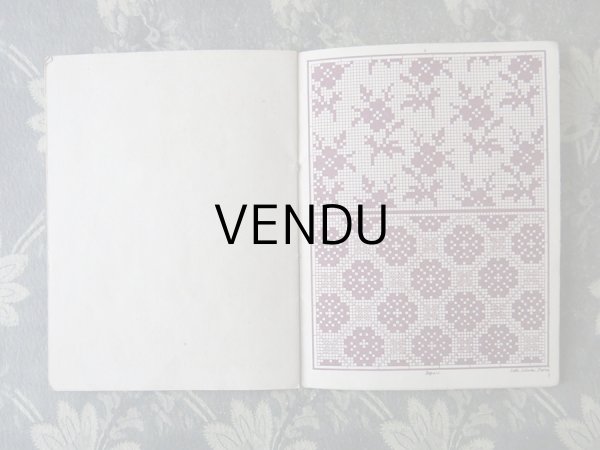 画像7: アンティーク 図案帳 クロシェ＆タペストリー＆フィレレース RECUEIL DE DESSINS POUR CROCHET,TAPISSERIE,FILET N6 - EUG.HAGNAUER ET SIMART - (7)