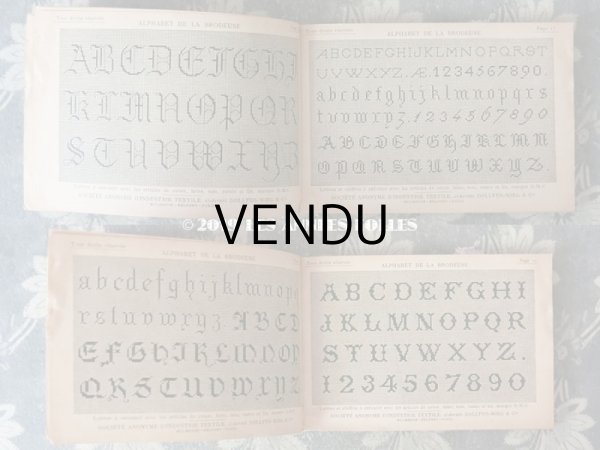 画像6: 19世紀末 アンティーク DMC 刺繍図案帳 ALPHABET DE LA BRODEUSE  ファーストエディション (6)