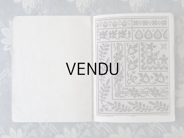 画像10: アンティーク 図案帳 クロシェ＆タペストリー＆フィレレース RECUEIL DE DESSINS POUR CROCHET,TAPISSERIE,FILET N3 - EUG.HAGNAUER ET SIMART - (10)