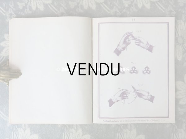 画像9: アンティーク  クロシェレース & タティングレースの図案帳 CROCHET ET FRIVOLITE SerieA - COTONS L.V. - (9)